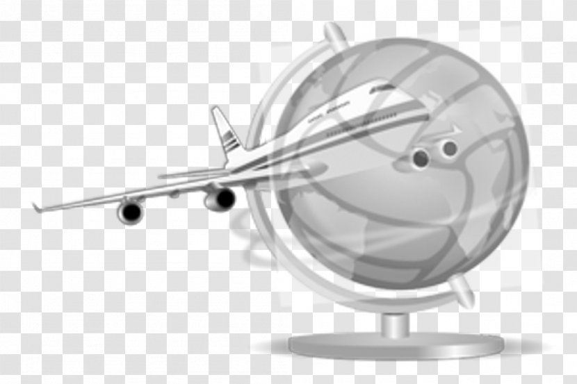Airplane Aircraft Flight Globe Clip Art - Air Travel Transparent PNG