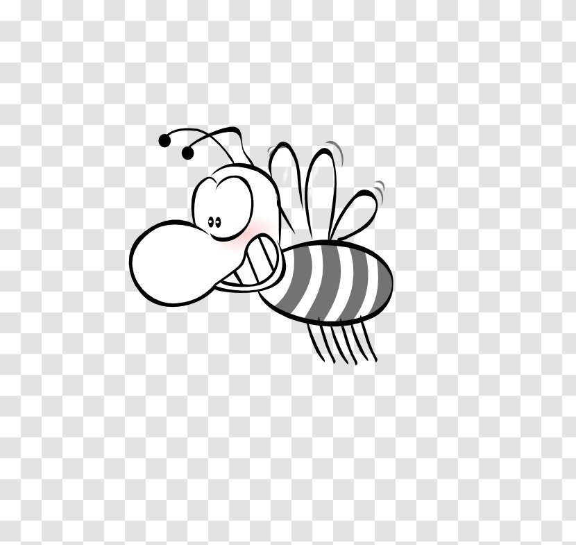 Honey Bee Cartoon Clip Art - Line Transparent PNG