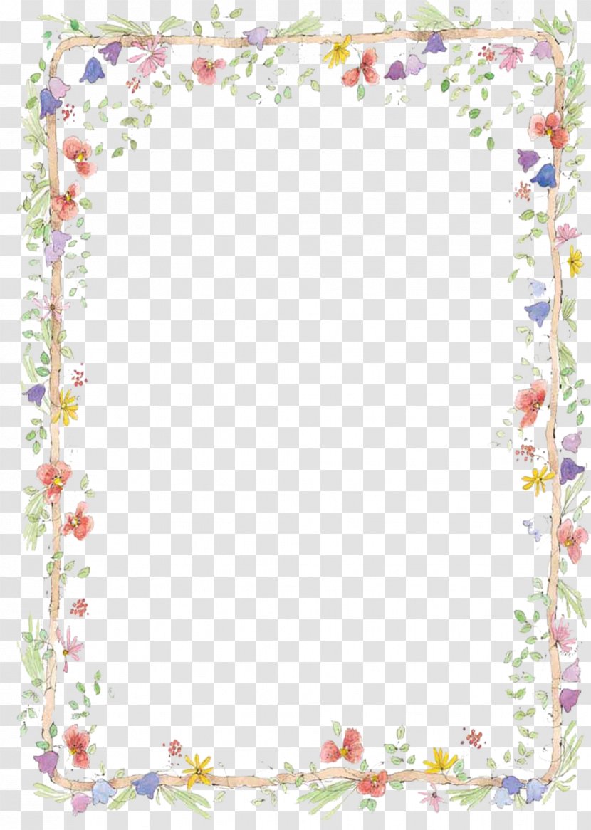 Border Flowers Clip Art - Picture Frame - Free To Pull Hand Painted Small Fresh Borders Transparent PNG