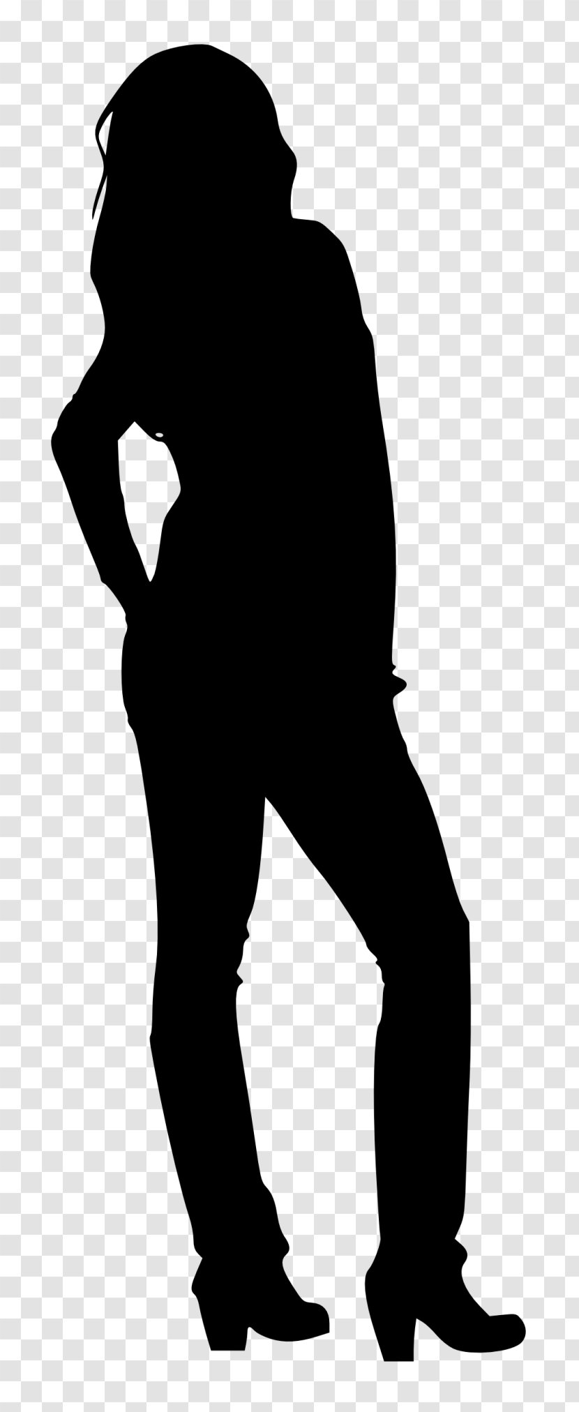 Silhouette Woman Clip Art - Stock Footage - Sillhouette Transparent PNG