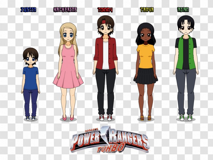 Justin Stewart Kimberly Hart Necrolai Adam Park Tommy Oliver - Tree - Power Rangers Turbo Transparent PNG