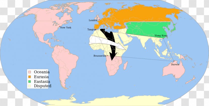 Nineteen Eighty-Four World Map As I Please - Estasia Transparent PNG