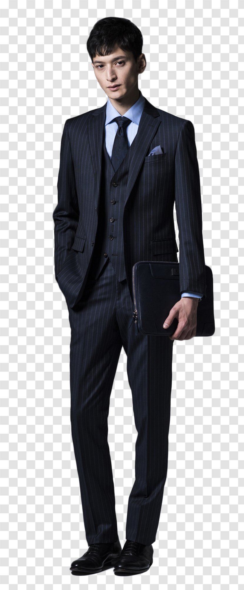 Suit Clothing Waistcoat Gilets Cardigan - Navy Blue Transparent PNG
