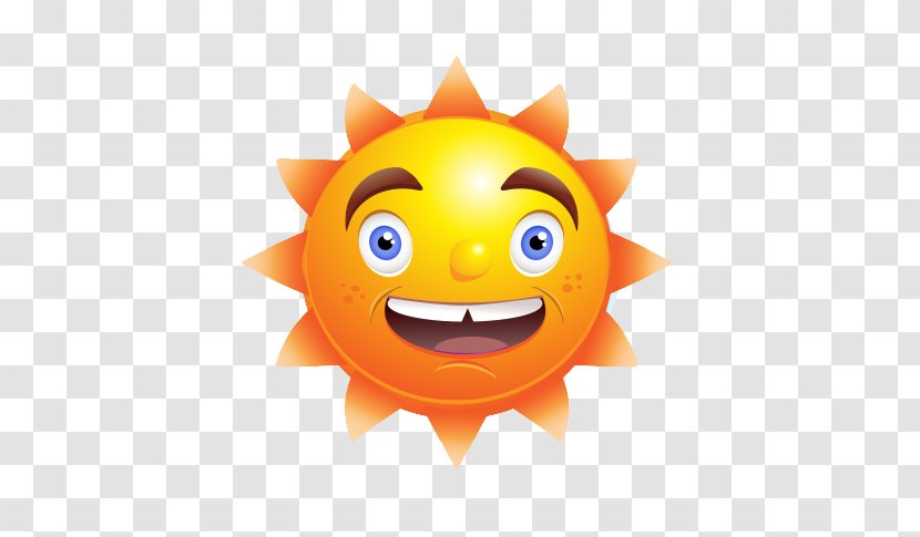 Cartoon Euclidean Vector Clip Art - Animation - Smiley Sun Warm Transparent PNG