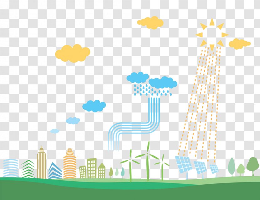 Solar Energy Wind Power - Text - Hand Painted Natural Transparent PNG