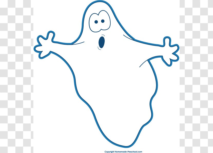 Happy Ghost Halloween Clip Art - Frame - Black And White Clipart Transparent PNG