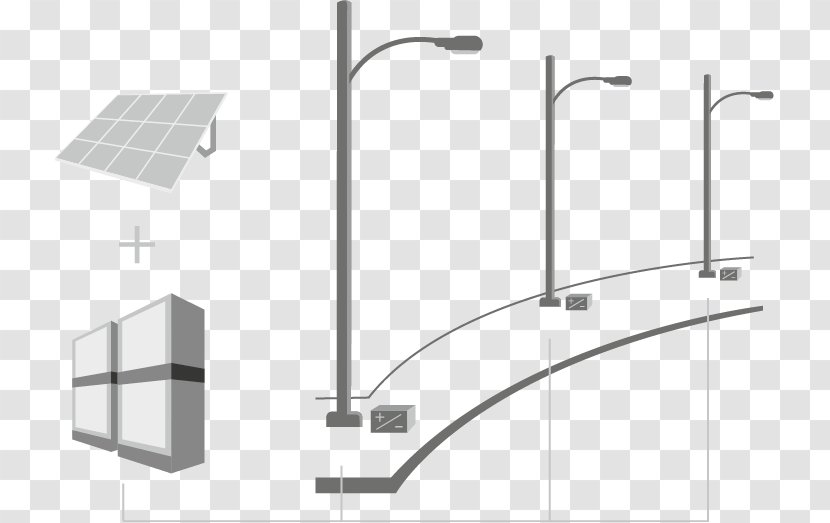 Solar Street Light Lighting - Panels Transparent PNG