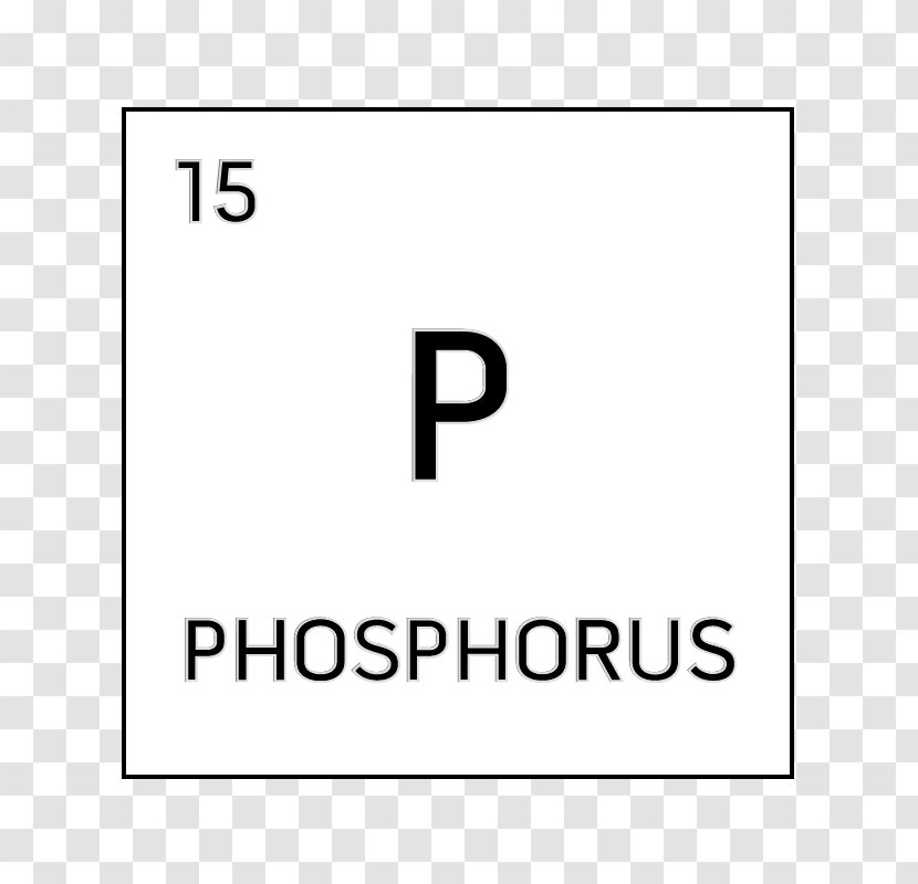 White Chemical Element Periodic Table Atomic Number Phosphorus - Diagram Transparent PNG