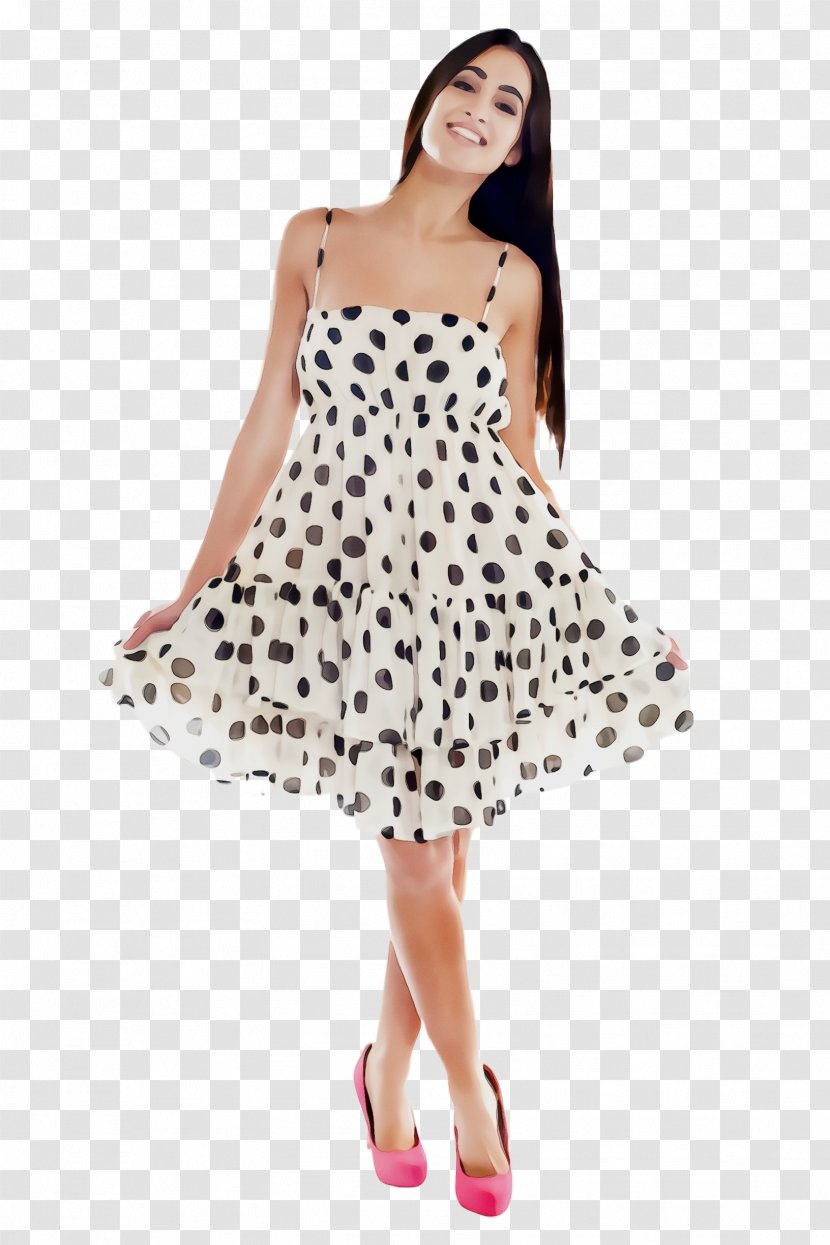 Polka Dot - Strapless Dress - Shoulder Cocktail Transparent PNG