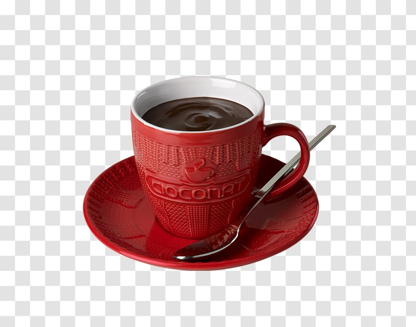 Hot Chocolate Espresso Coffee Cup Caffeine - Saucer Transparent PNG