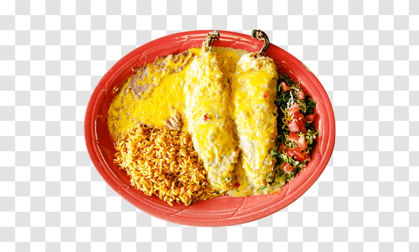 Mexican Cuisine El Toro Bravo Restaurant Chile Relleno Vegetarian Asian - Arroz Con Pollo - Chimichanga Transparent PNG