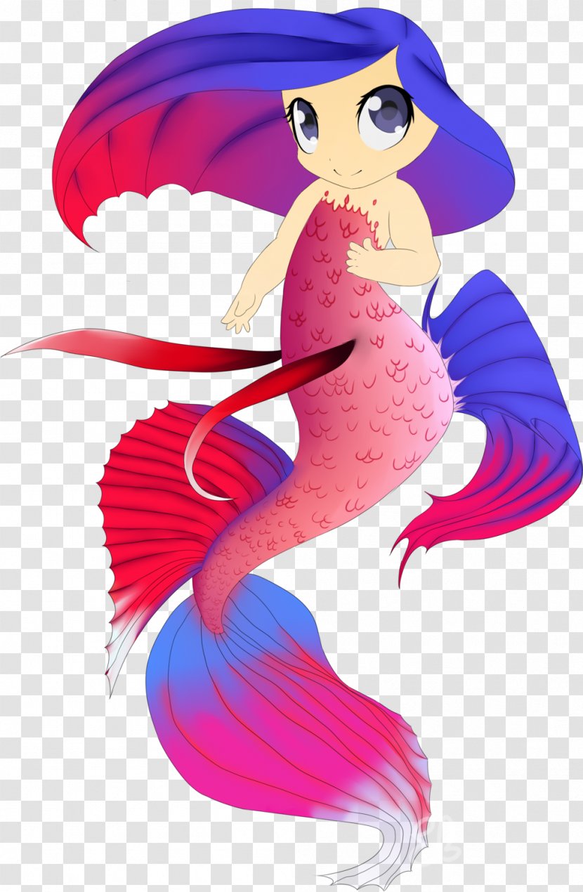 Siamese Fighting Fish Mermaid Drawing DeviantArt - Silhouette - Betta Transparent PNG