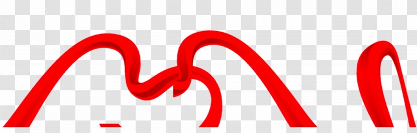 Logo Brand Font - Red - Ribbon Transparent PNG