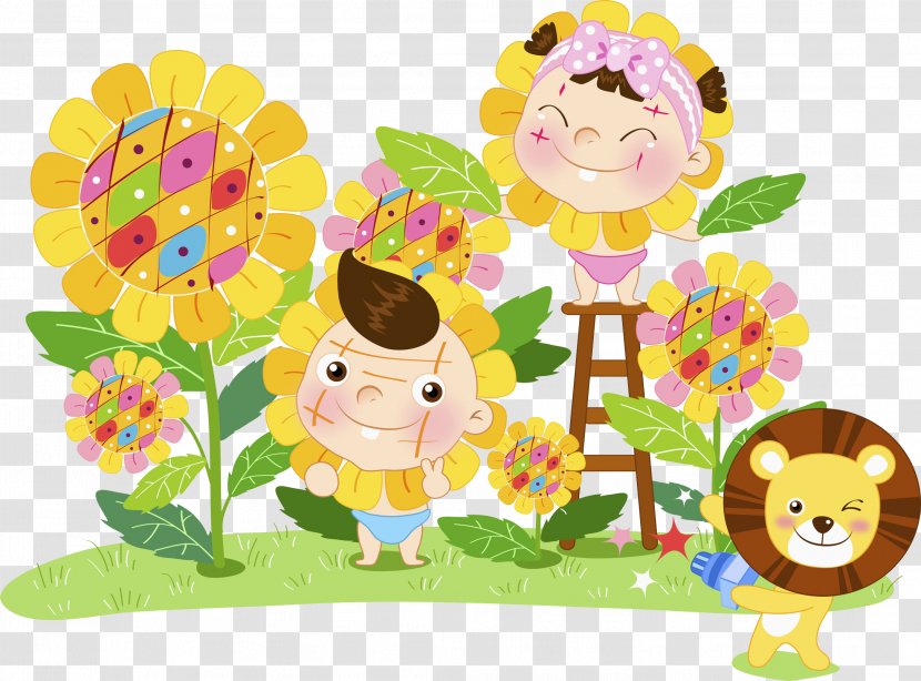 Common Sunflower Floral Design Pediatrics Child Illustration - Flower Arranging Transparent PNG