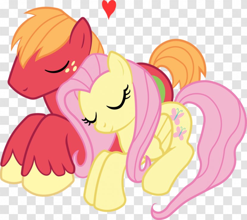 Pony Fluttershy Big McIntosh Pinkie Pie Drawing - Watercolor - Couple Snuggle Transparent PNG