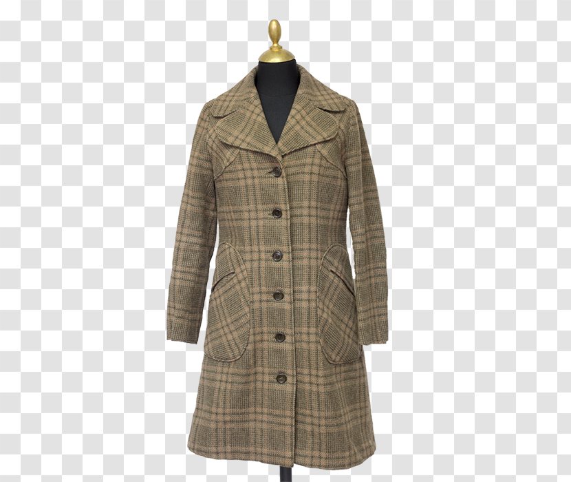 Overcoat Tartan Wool - Jacket - Dixi Coat Transparent PNG