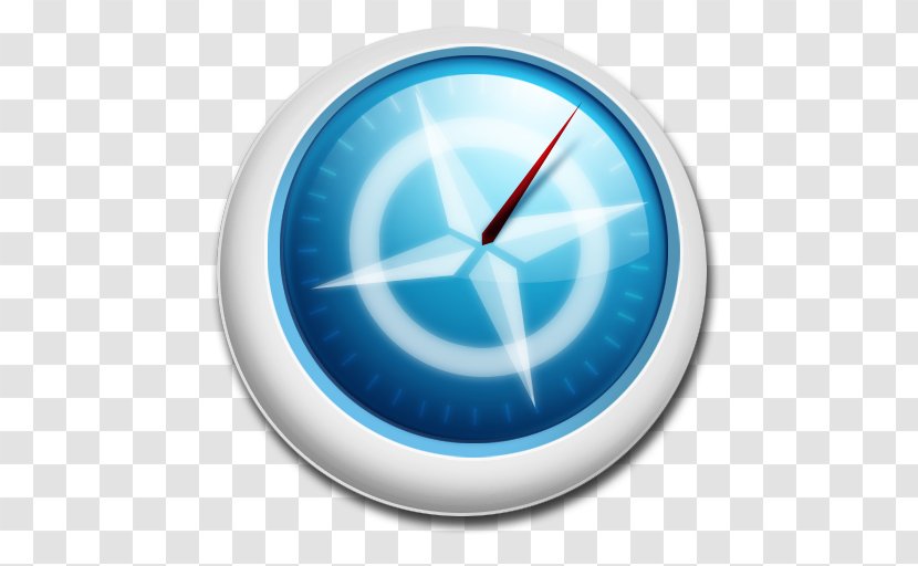 Clock Electric Blue Circle - Safari Transparent PNG