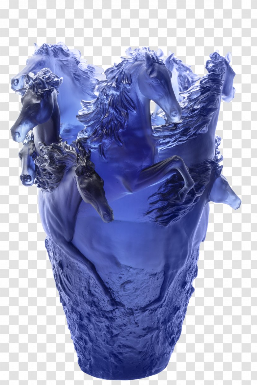Little Blue Horse Vase Daum - Table Transparent PNG