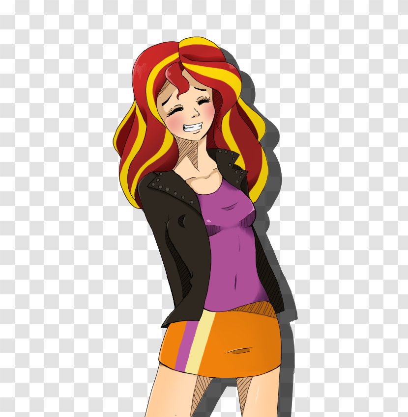 Cartoon Illustration Fan Art Sunset Shimmer - Equestria Girls Rainbow Rocks Dolls Transparent PNG