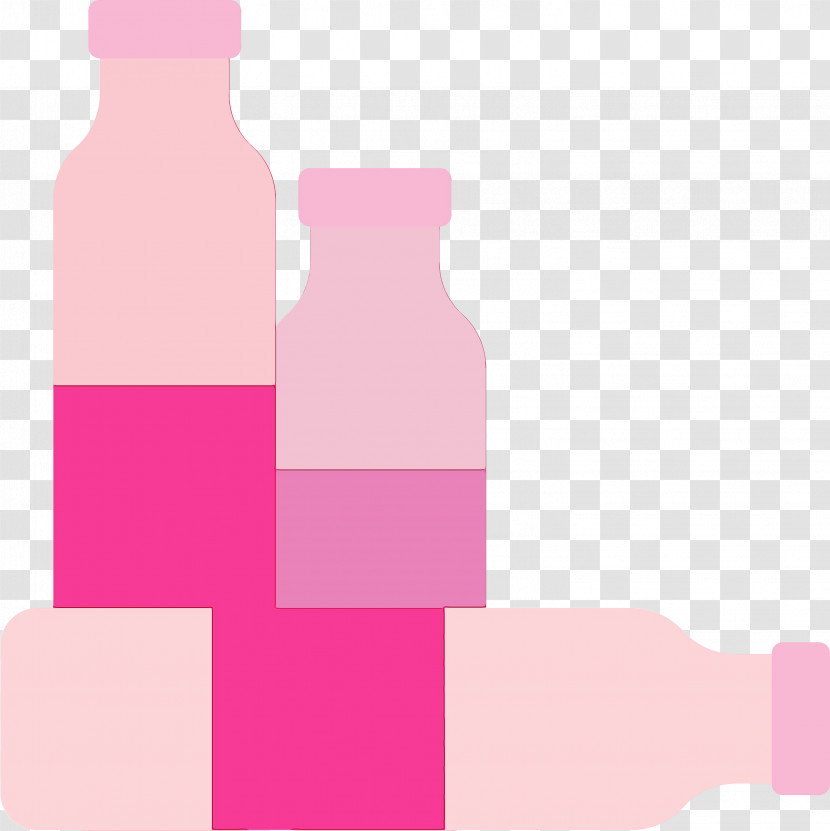 Glass Bottle Pink M Glass Font Bottle Transparent PNG