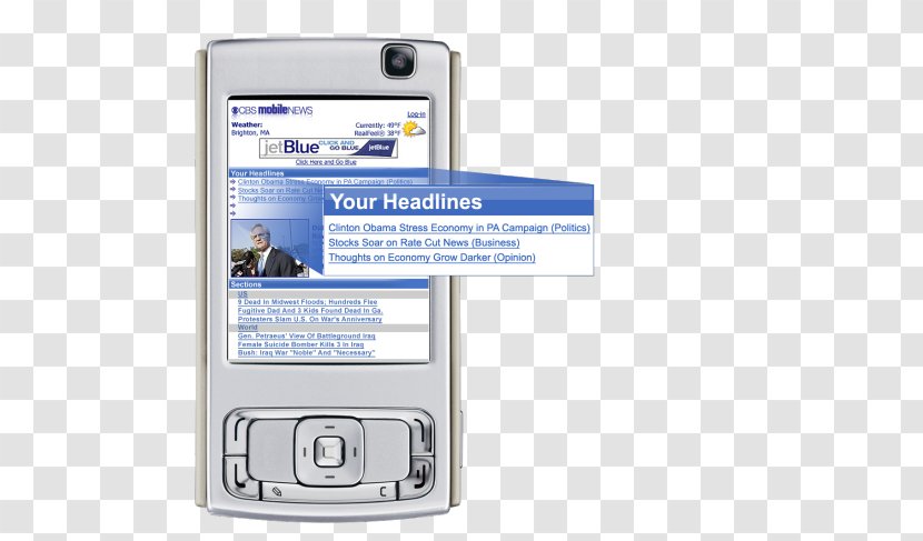 Feature Phone Smartphone Nokia N95 6500 Slide N80 - News Browsing Transparent PNG