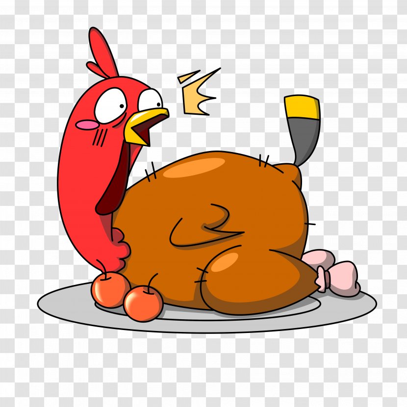 Turkey Meat Thanksgiving - Comics - Hand Painted Thanksgiving, Roast Turkey, Cartoon Image Transparent PNG