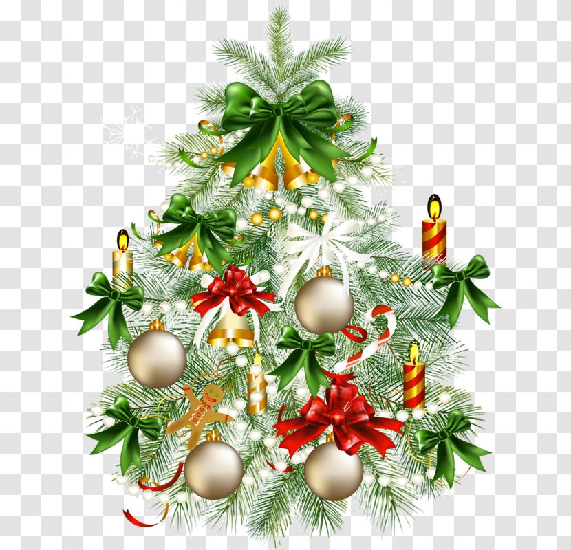 Santa Claus Christmas Tree Card Clip Art - Branch - Gorgeous Transparent PNG