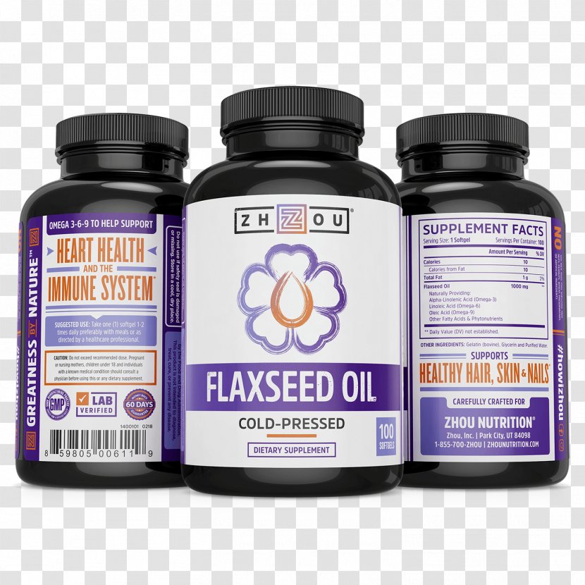 Dietary Supplement Nutrient Nutrition Magnesium Glycinate Deficiency - Flaxseed Oil Transparent PNG