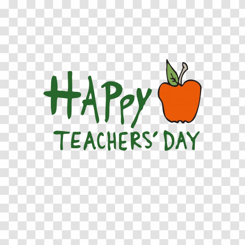 Teachers Day Template - Brand - Happy Teacher's Blessing Slogan Transparent PNG