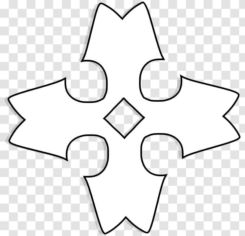 Christian Cross Crosses In Heraldry Clip Art - Monochrome Photography - People Outline Transparent PNG