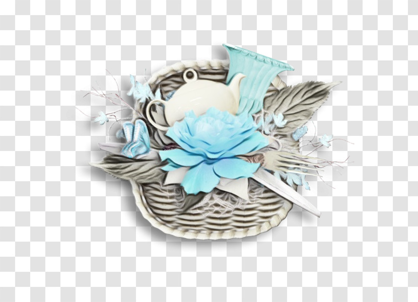 Cut Flowers Turquoise Microsoft Azure Flower Tableware Transparent PNG