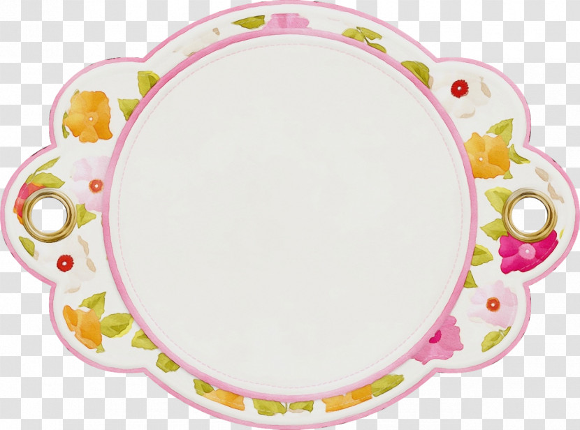 Porcelain Platter Dinnerware Set Oval Pink M Transparent PNG