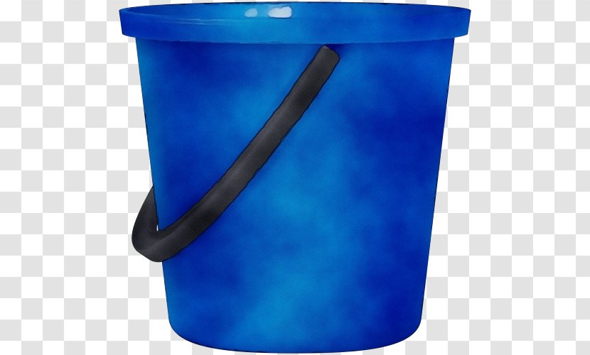 Blue Cobalt Turquoise Waste Container Plastic - Bucket Recycling Bin Transparent PNG