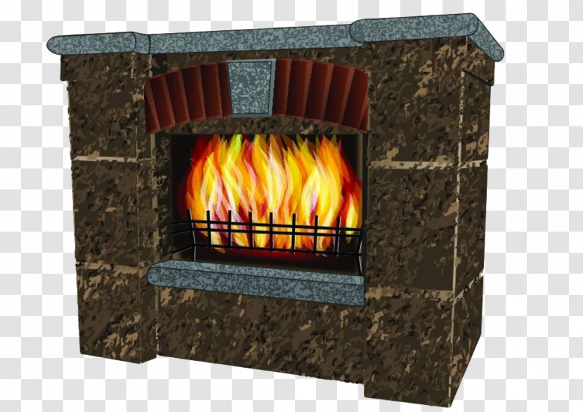 Hearth Fireplace Heat - Brick - Hand Painted Transparent PNG