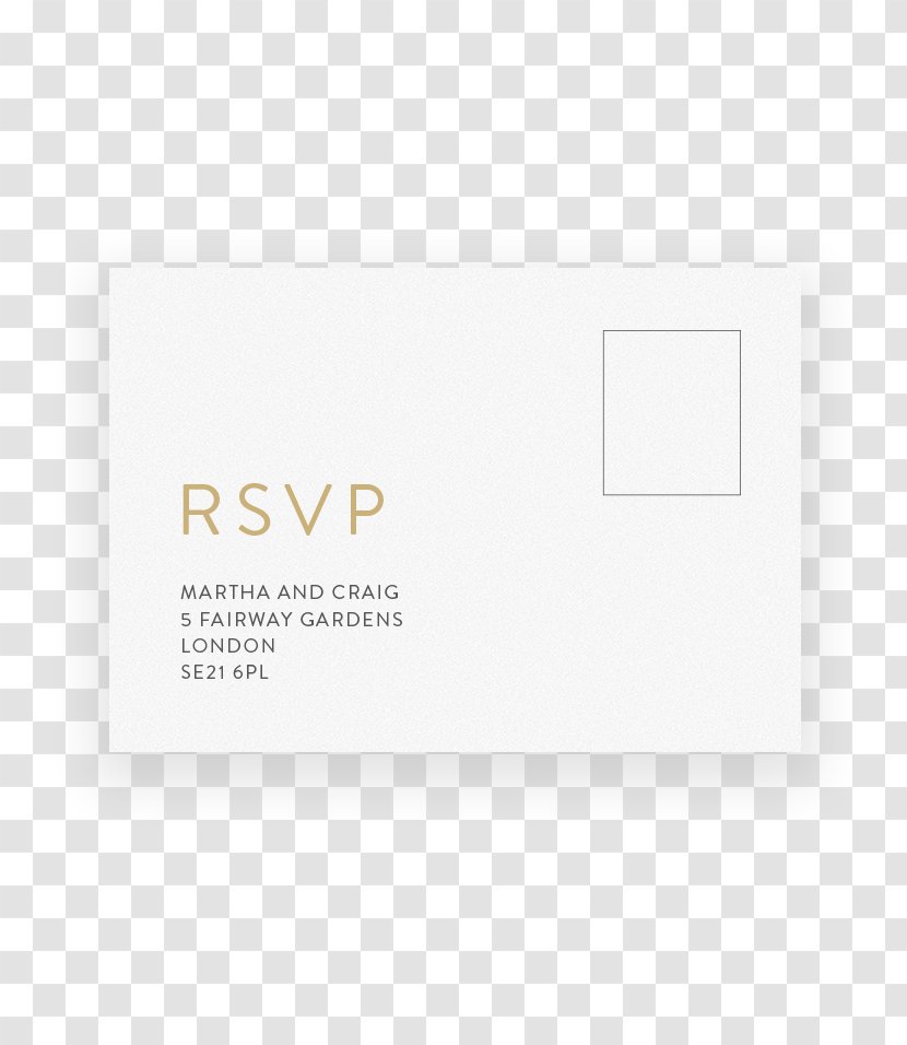Brand Product Design Font - Rectangle - Wedding Card Mock Invitation Transparent PNG