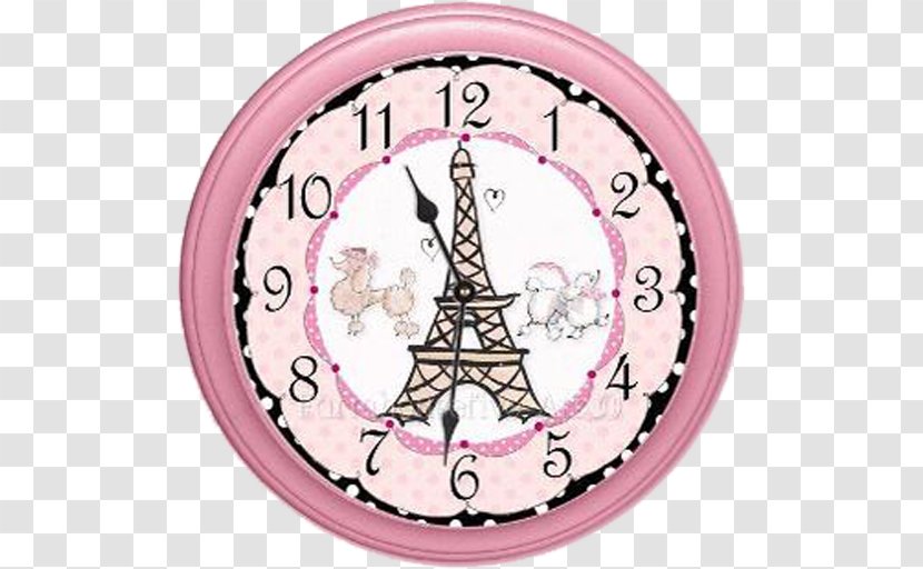 Eiffel Tower World Clock Effiel Girls In Paris - Heart Transparent PNG