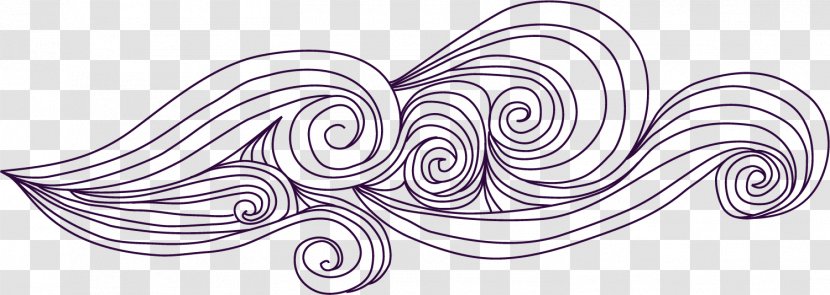 Line Art Motif - Simple Purple Circle Transparent PNG