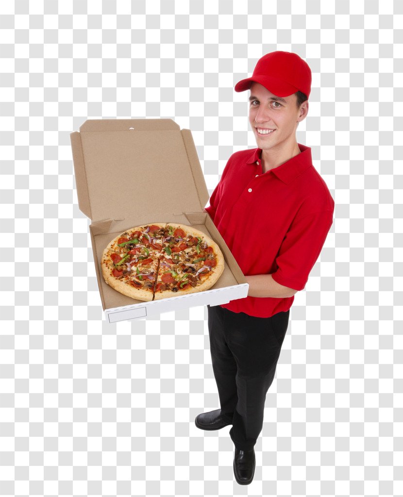 Pizza Delivery Take-out Stock Photography - Shutterstock - Courier In Red Transparent PNG