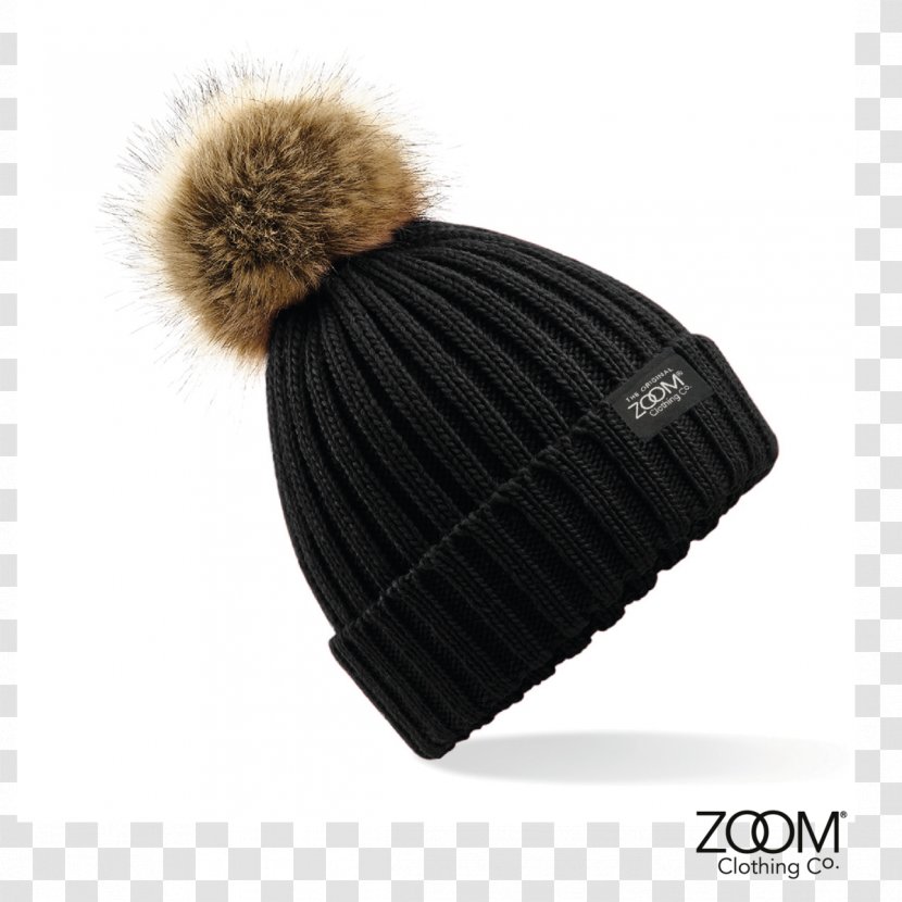 Beanie Knit Cap Clothing Pom-pom Hat - Fake Fur Transparent PNG