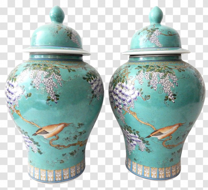 Vase Ceramic Blue And White Pottery Urn - Wisteria Floribunda Transparent PNG