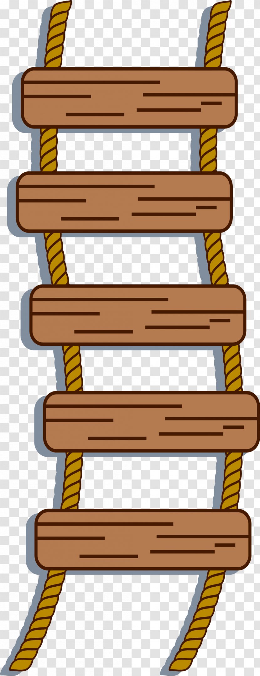 Ladder Rope - Coffee Straight Transparent PNG