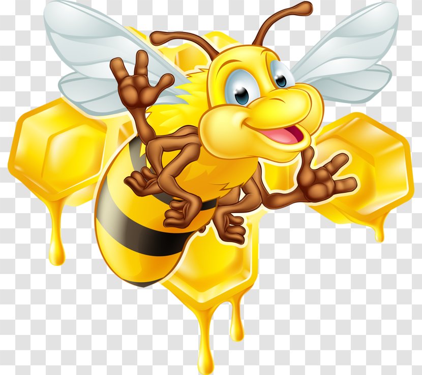 Honey Bee Illustration - Invertebrate - Industrious Bees Transparent PNG