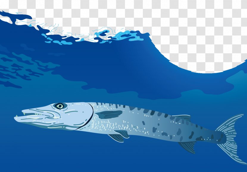 Sea Illustration - Ecosystem - Surging Big Fish Transparent PNG
