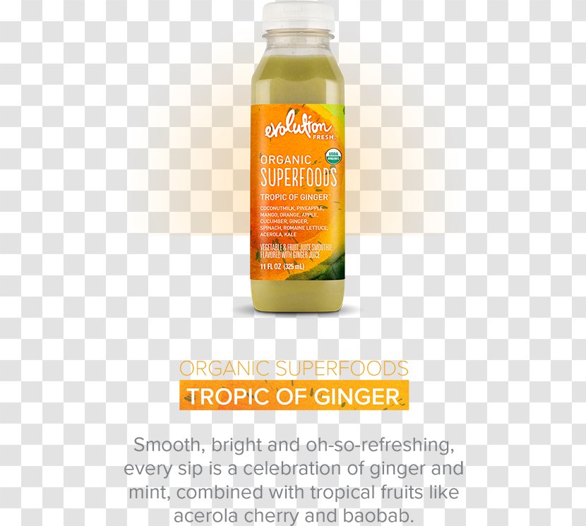 Smoothie Orange Juice Evolution Fresh Nutrition - Superfood - Ingredients Transparent PNG