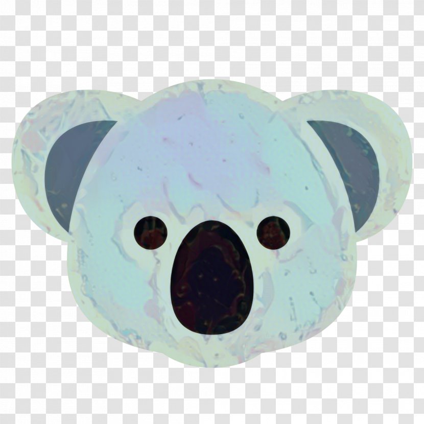 Koala Cartoon - Turquoise - Plush Stuffed Toy Transparent PNG