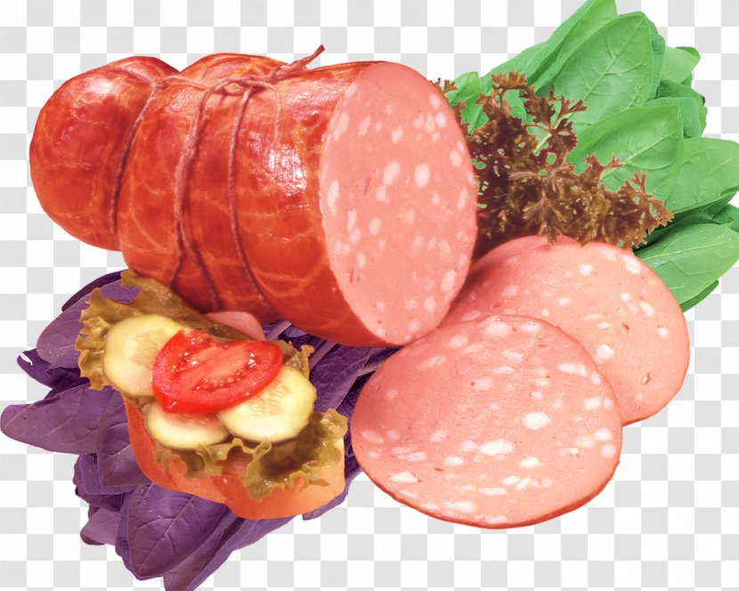 Salami Sausage Ham Bacon Mortadella - Bresaola - Intestinal Creative Homemade Transparent PNG
