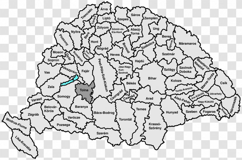 Counties Of The Kingdom Hungary Bács-Bodrog County Bač, Serbia Liptó Bodrog Vármegye - Silhouette - Tree Transparent PNG