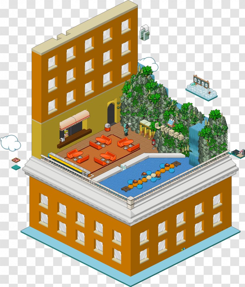 Habbo YouTube Paper Adhesive Party - Rooftop - Youtube Transparent PNG