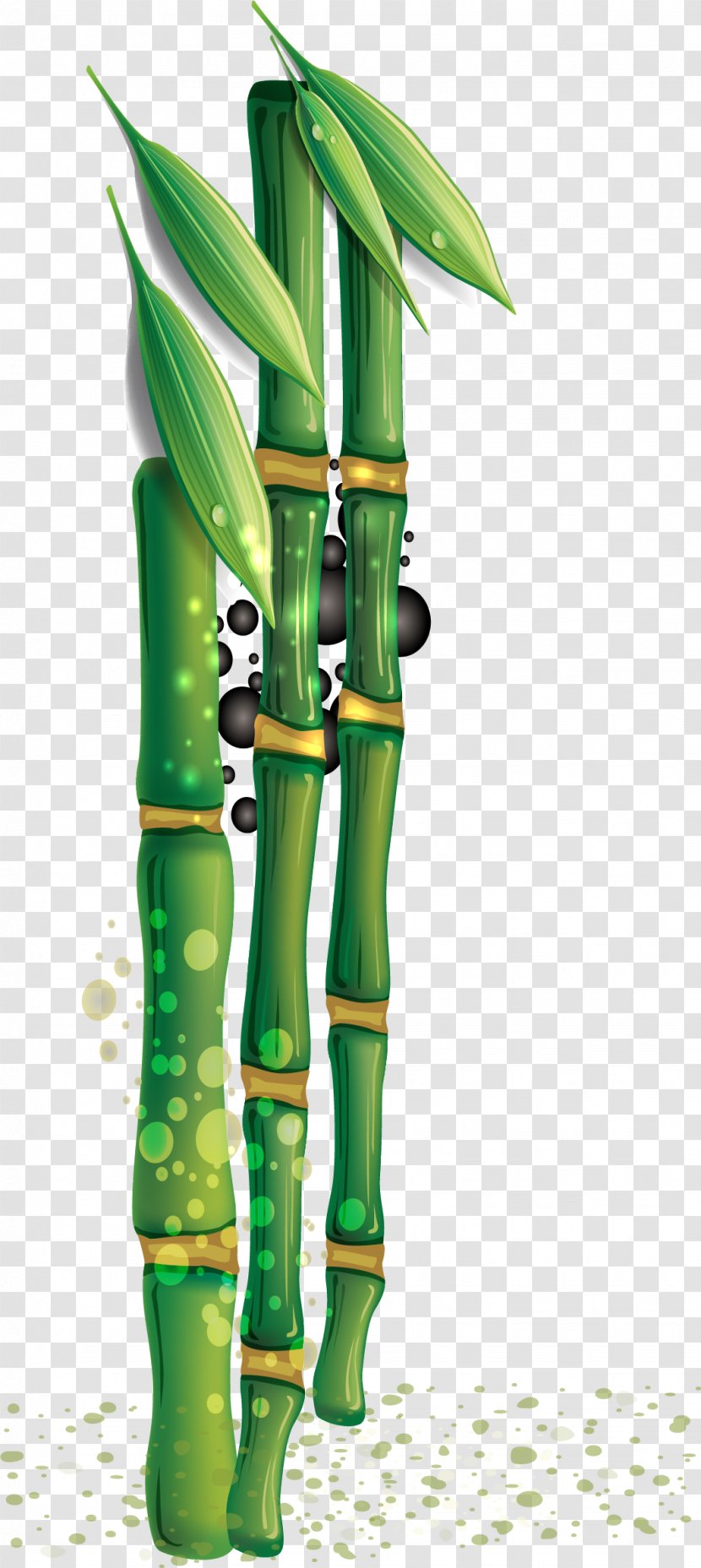 Bamboo Download - Grass - Hand Painted Green Transparent PNG
