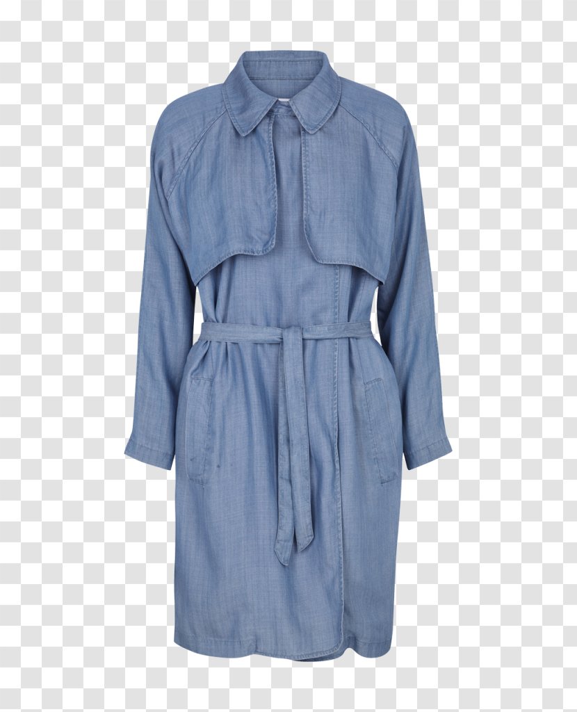 T-shirt Blue Trench Coat Skirt - Denim Transparent PNG